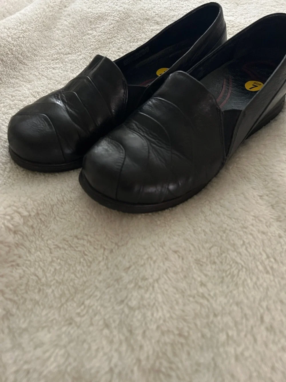 Dansko Black Leather Slip-On Ankle Booties - Picture 7 of 7